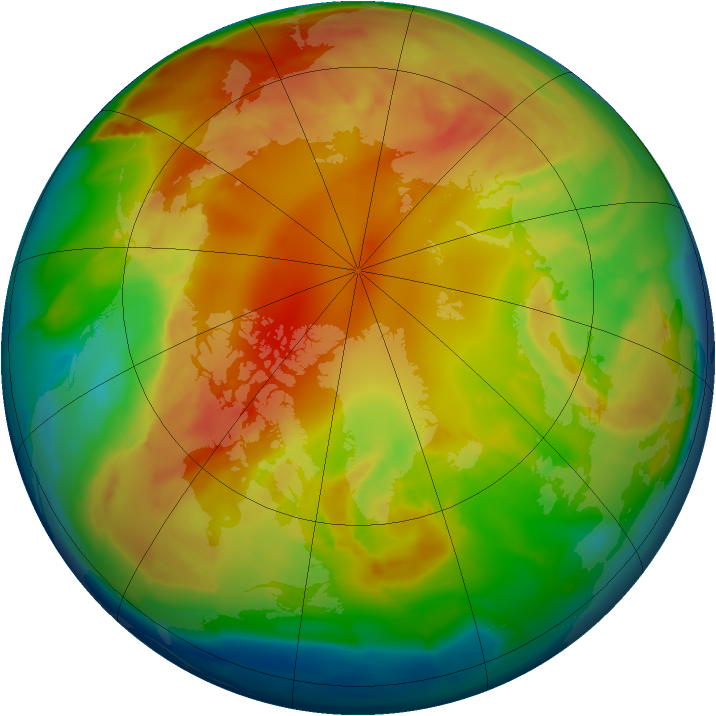 Arctic ozone map for 15 February 2013